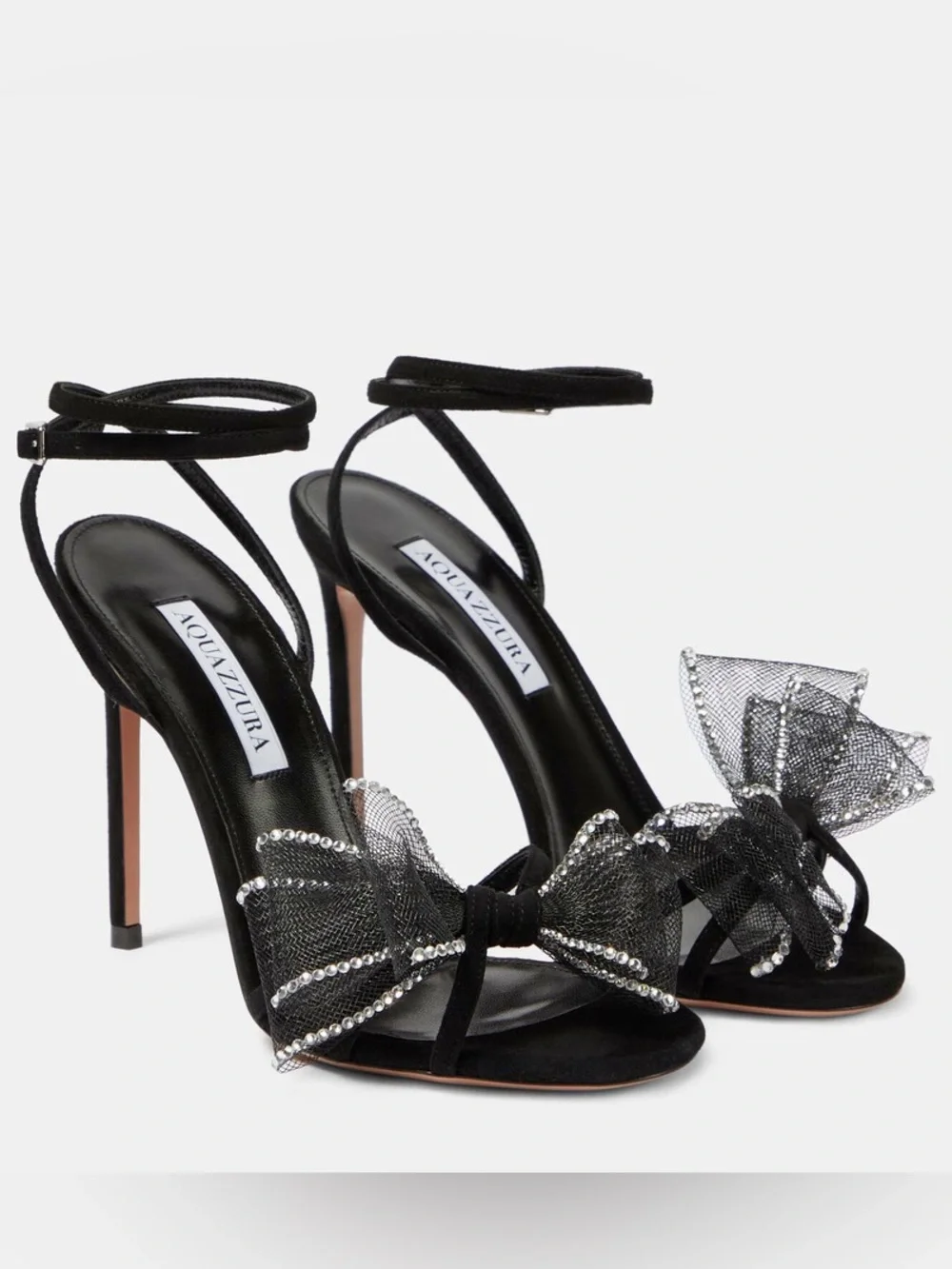 Like new Aquazzura Reve embellished suede sandals $1,150 36.5